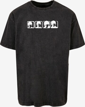 Merchcode T-Shirt 'Beatles - Four Heads' in Schwarz: predná strana