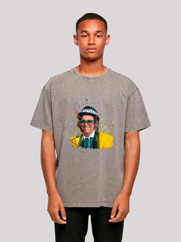 T-Shirt 'TV Times Elton John At The Piano 1977' F4NT4STIC en gris : devant