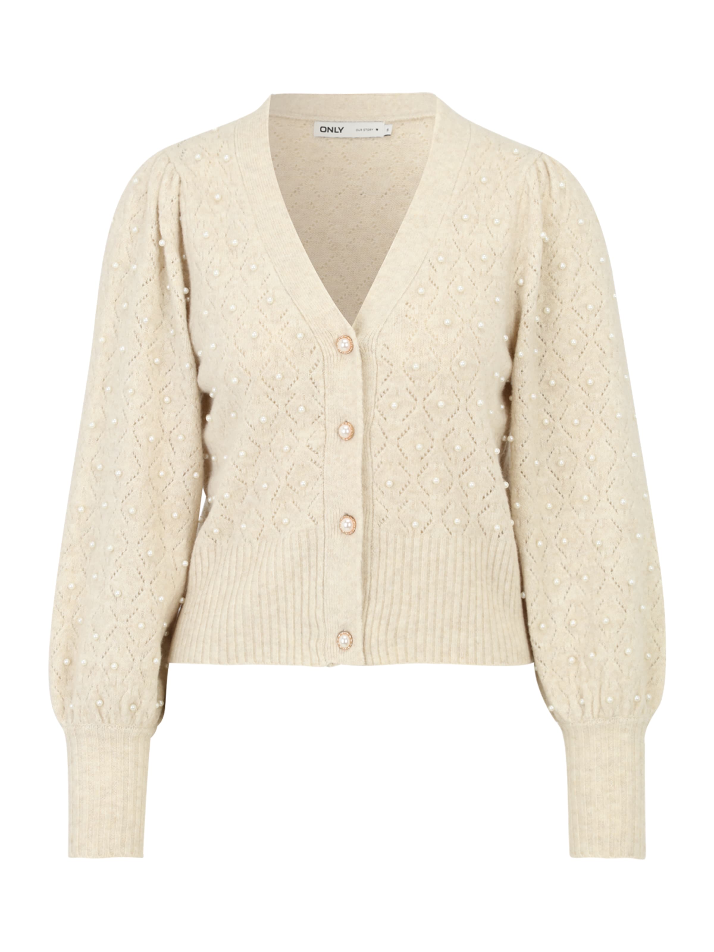 Only Petite Knit Cardigan in Beige: front