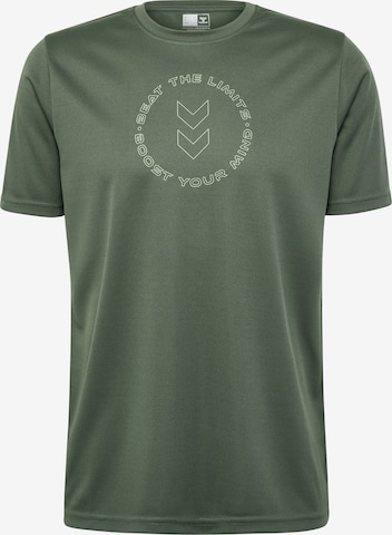 Hummel Performance Shirt 'TE BOOST' in Green: front
