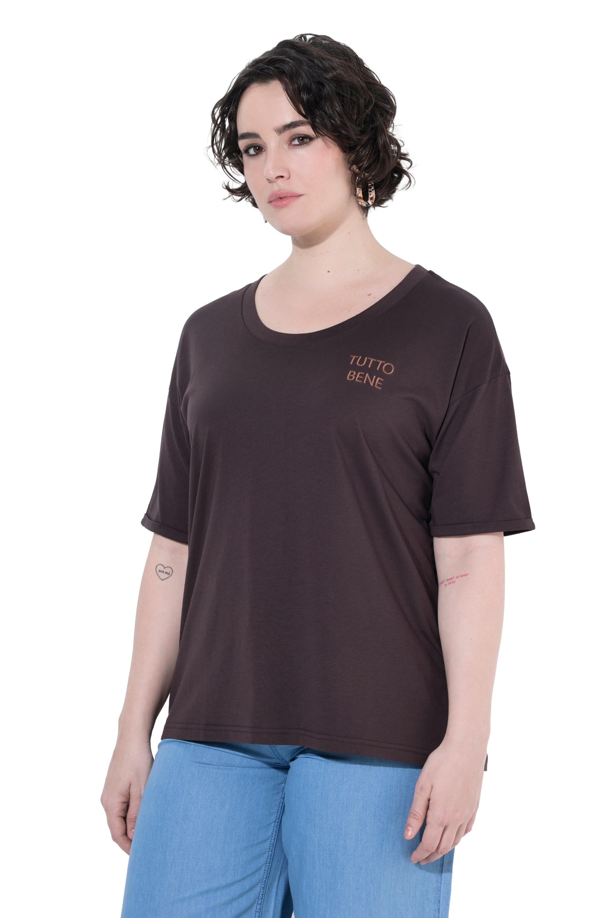 Ulla Popken Shirt in Brown: front