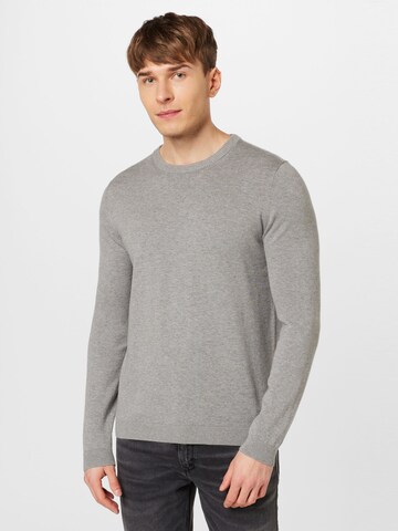 JOOP! Пуловер 'Luxos' в сиво: отпред