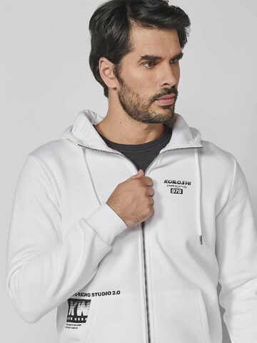 KOROSHI Sweatjacke in Weiß