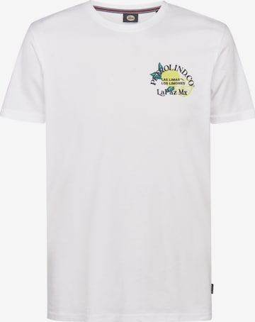 T-Shirt 'Petrol Industries - Heren t-shirt' PETROL en blanc : devant