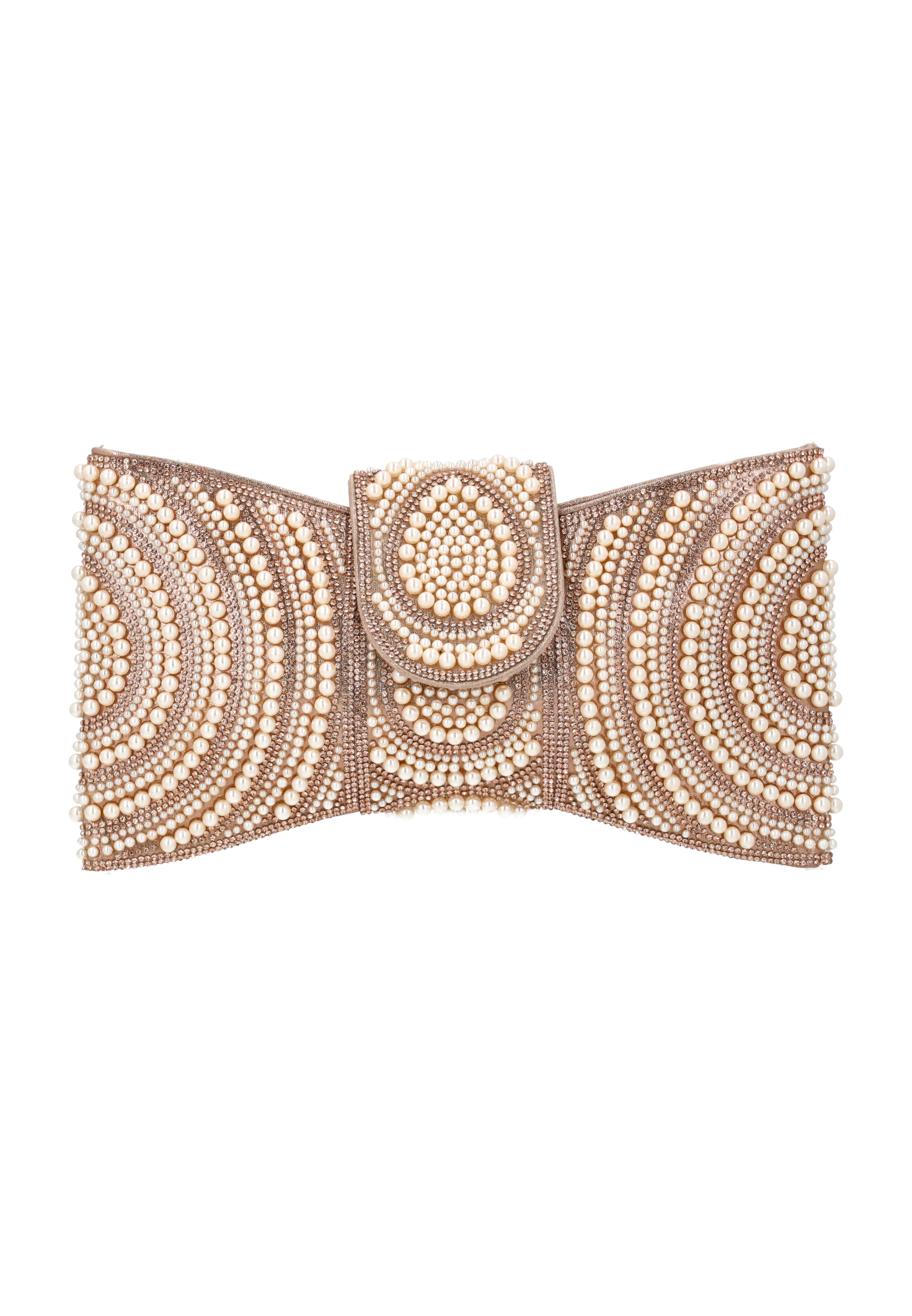 faina Clutch in Beige: Vorderseite