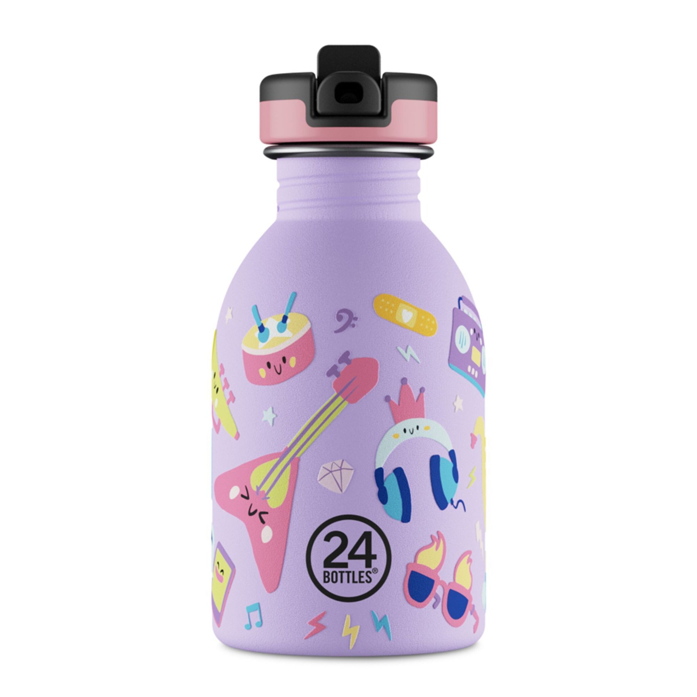 24Bottles Drinking Bottle 'Kids Urban' in Purple: front