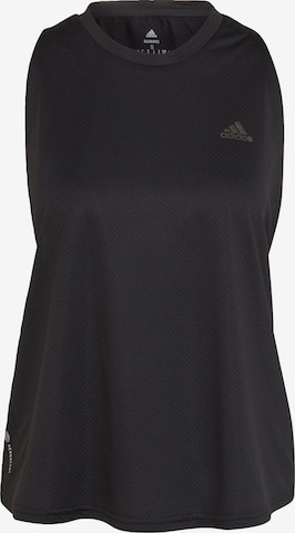 ADIDAS SPORTSWEAR Top sportowy 'Run Icons 3 Bar' w kolorze czarny: przód