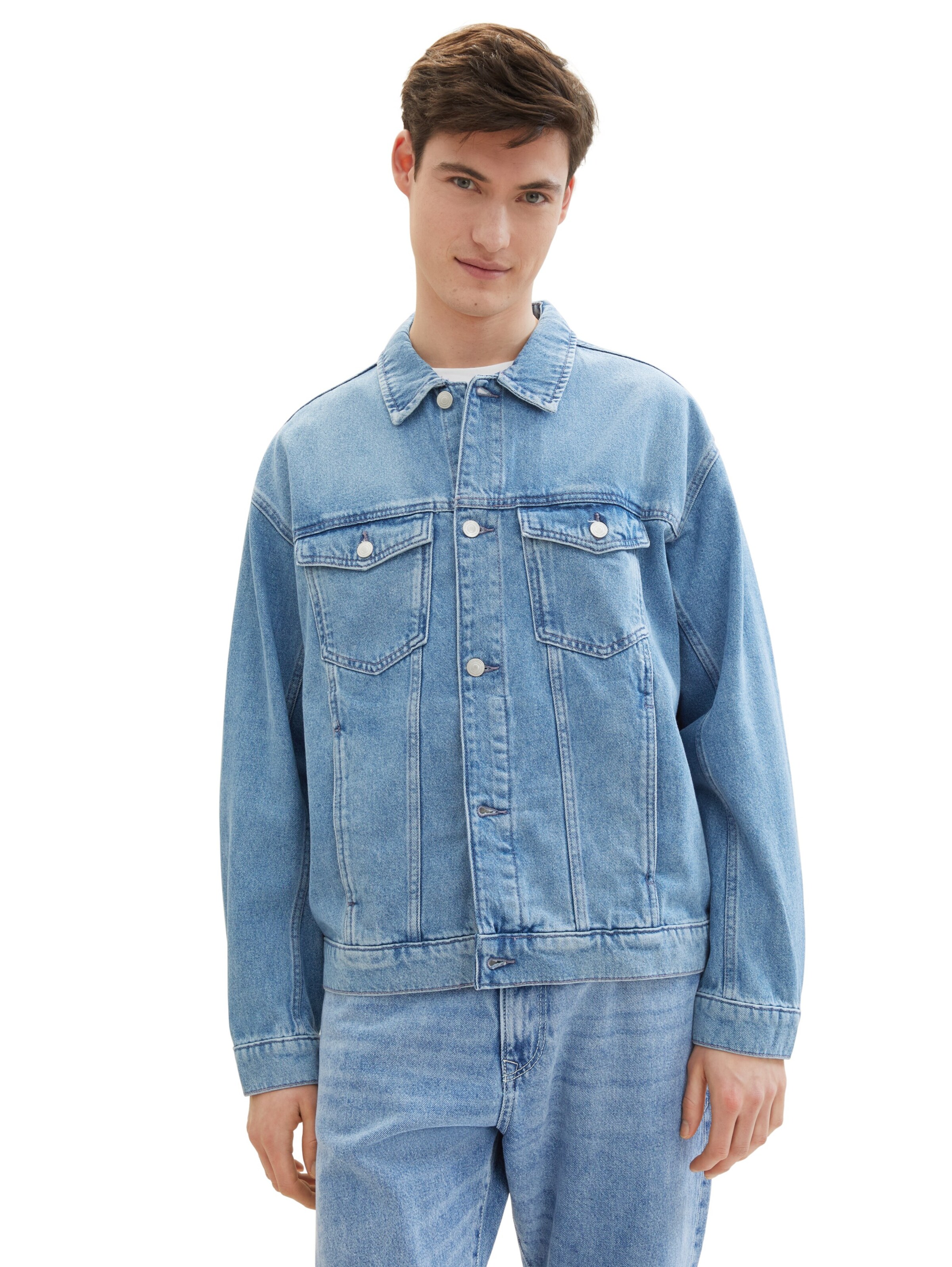 TOM TAILOR DENIM Übergangsjacke in Blau
