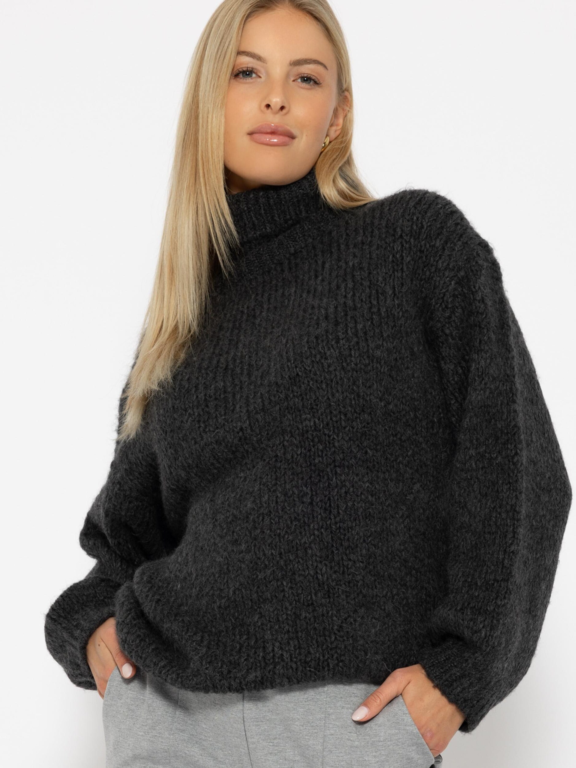 SASSYCLASSY Oversizepullover‌ in Grau: Vorderseite