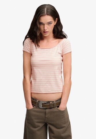 Superdry & Co Shirt 'Bardot' in Roze: voorkant