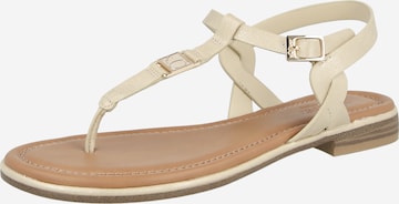 s.Oliver Босоножки через палец в Бежевый: спереди