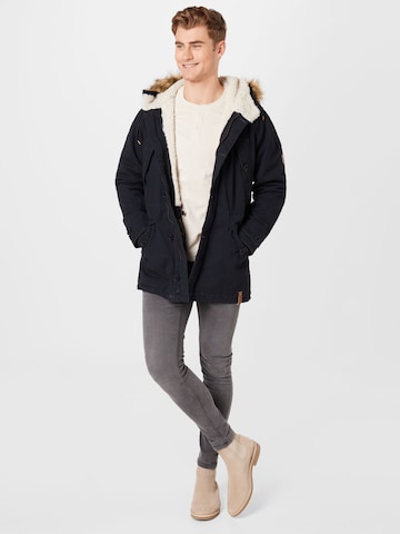 INDICODE JEANS Winterparka 'Fann' in Zwart