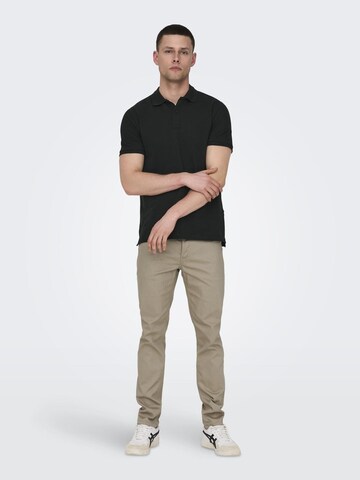 Only & Sons Poloshirt 'TRAY' in Schwarz