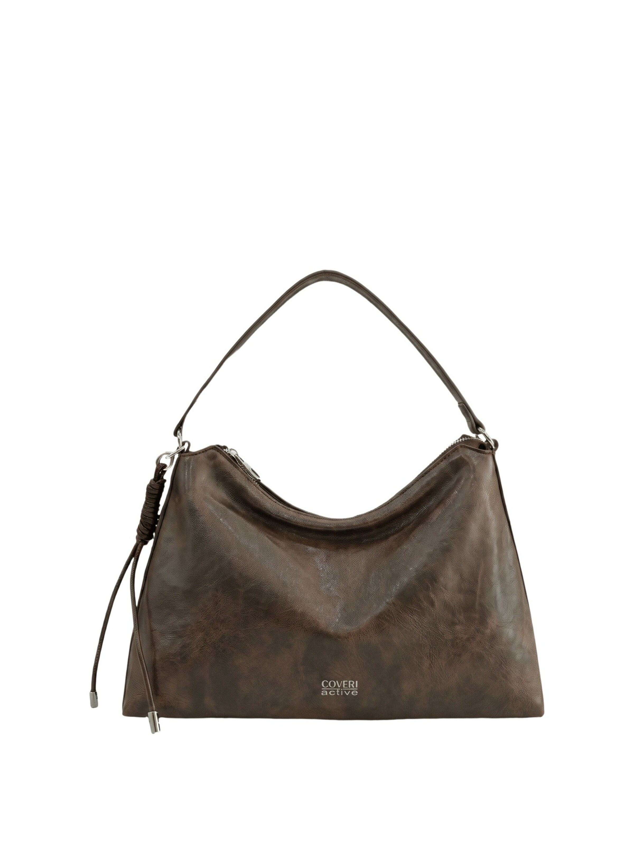 Borsa a spalla di Coveri in beige: frontale