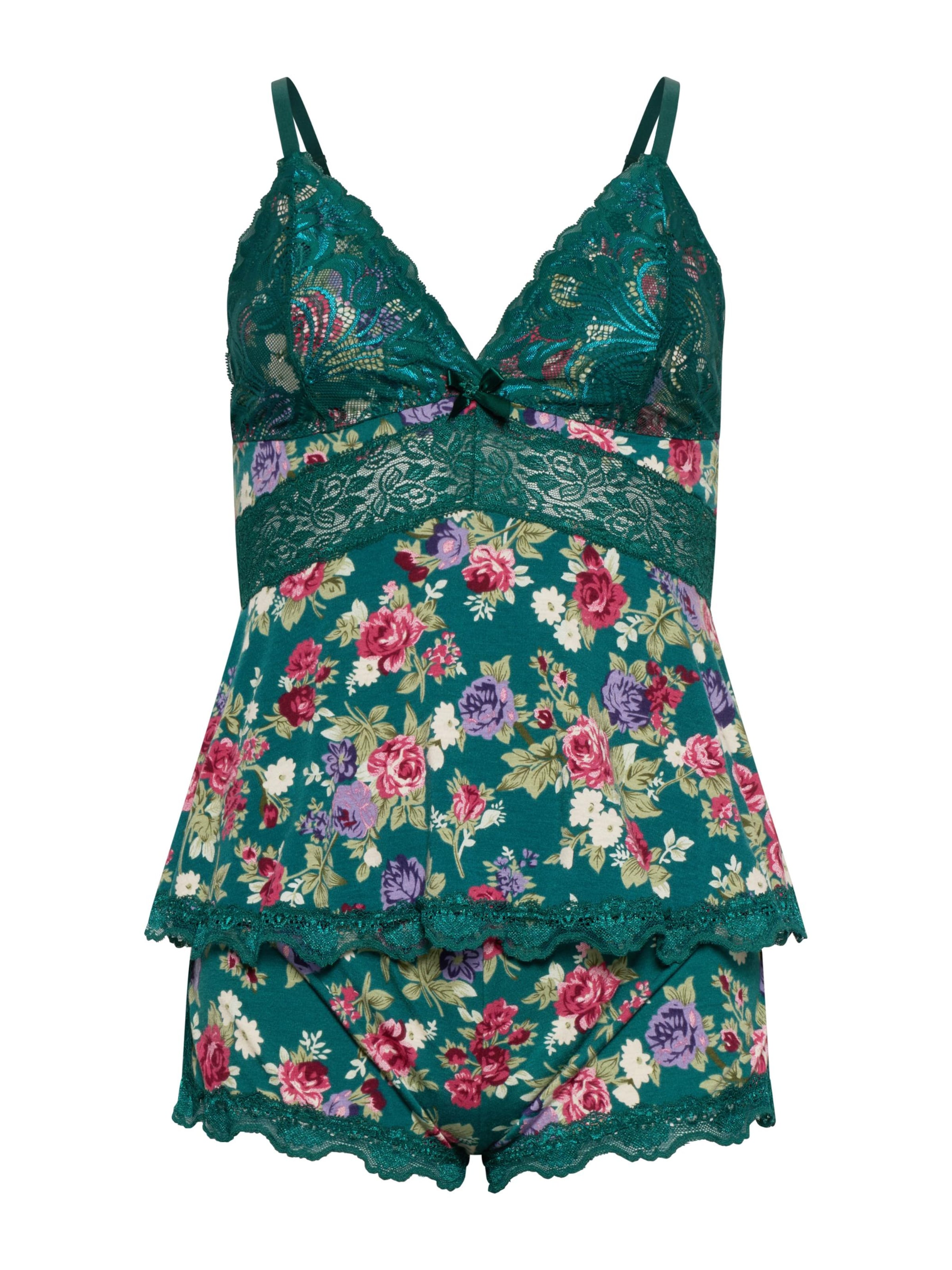 Orchibelle Short Pajama Set 'Lucia' in Green: front