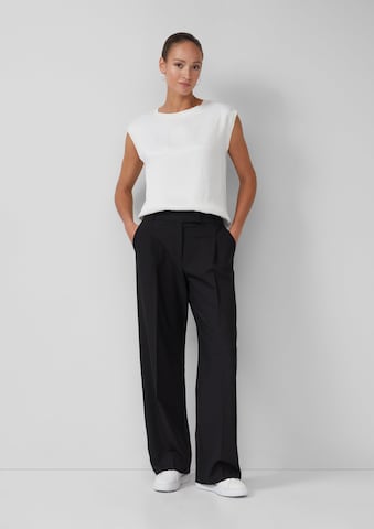 s.Oliver BLACK LABEL Wide leg Broek in Zwart