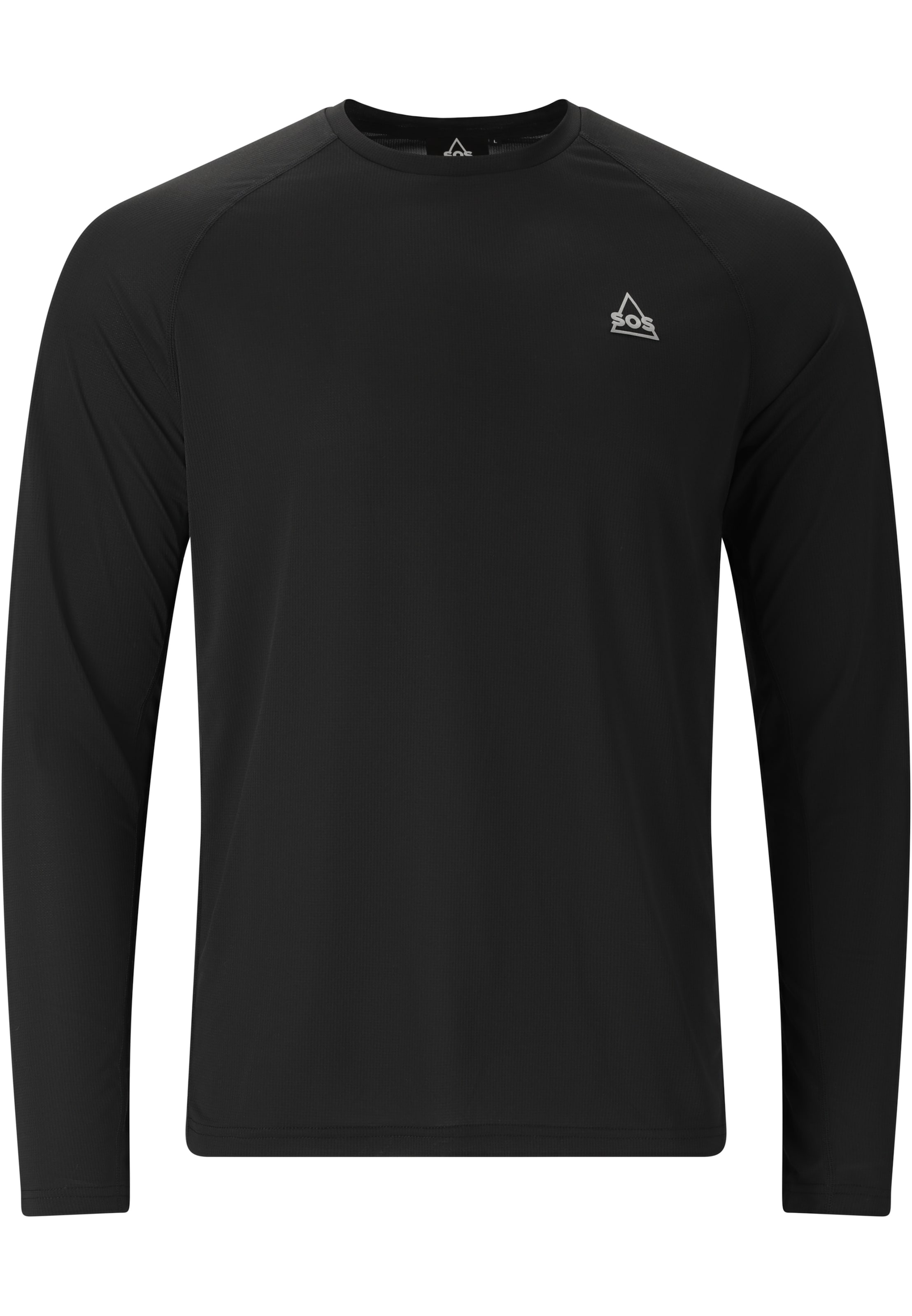 SOS Performance shirt 'Pillar' in Black: front