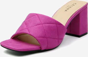 Celena Mules 'Cacie' in Purple: front