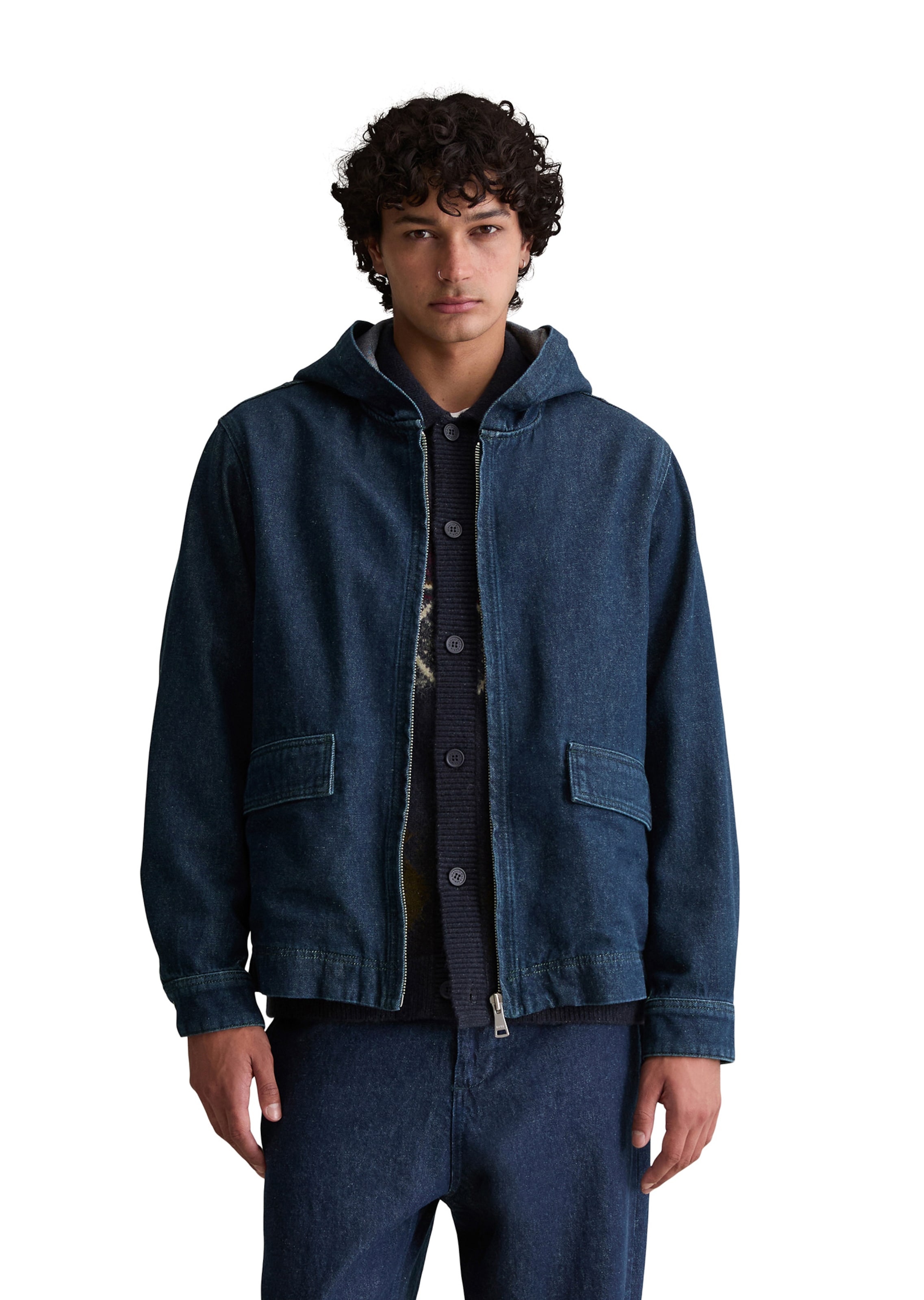 Veste mi-saison Marc O'Polo DENIM en bleu : devant