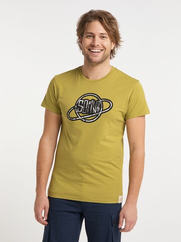 SOMWR Shirt 'ONE PLANET' in Green: front