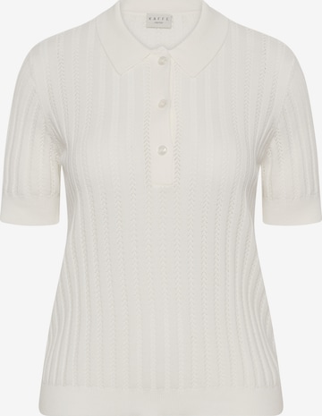 KAFFE CURVE Pullover 'KCbirda' i hvid: forside