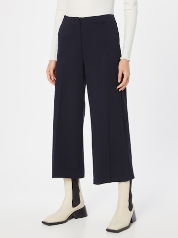 TAIFUN Wide leg Pleated Pants in Blue: front