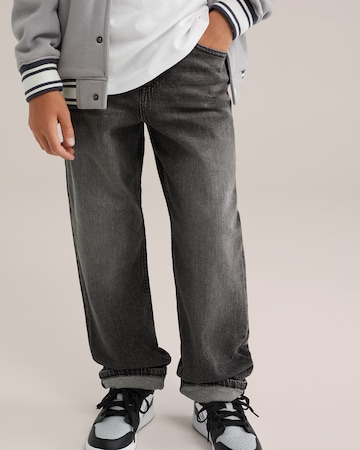 WE Fashion Loose fit Jeans in Grey: front
