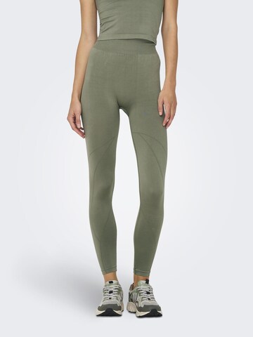 ONLY PLAY Skinny Workout Pants in Green: front