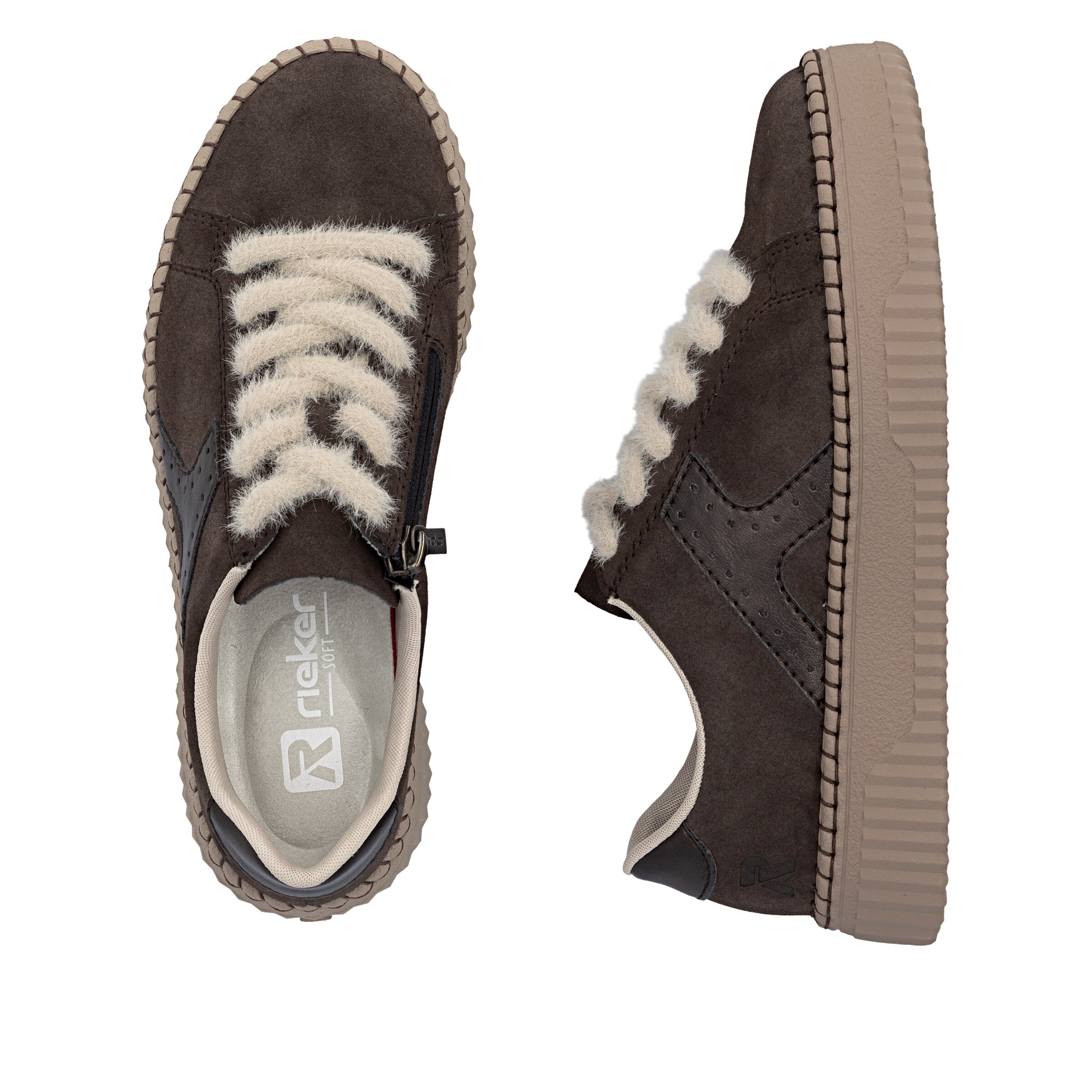 Sneaker bassa di Rieker in marrone