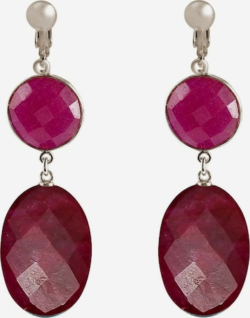 Boucles d'oreilles Gemshine en rouge : devant