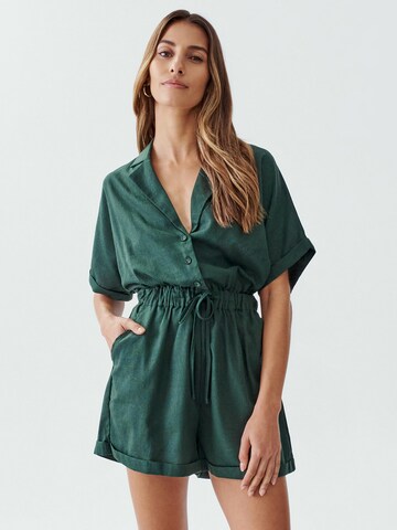 Calli - Jumpsuit 'CONSCIOUS' en verde: frente