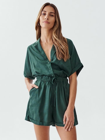 Calli Jumpsuit 'CONSCIOUS' in Green: front