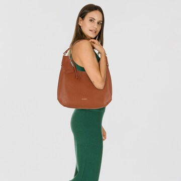 Sac bandoulière 'Rebekka' Coccinelle en marron