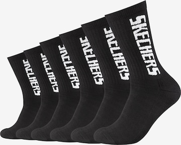 SKECHERS Athletic Socks in Black: front