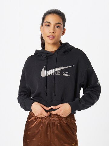 Nike Sportswear Sweatshirt in Schwarz: predná strana