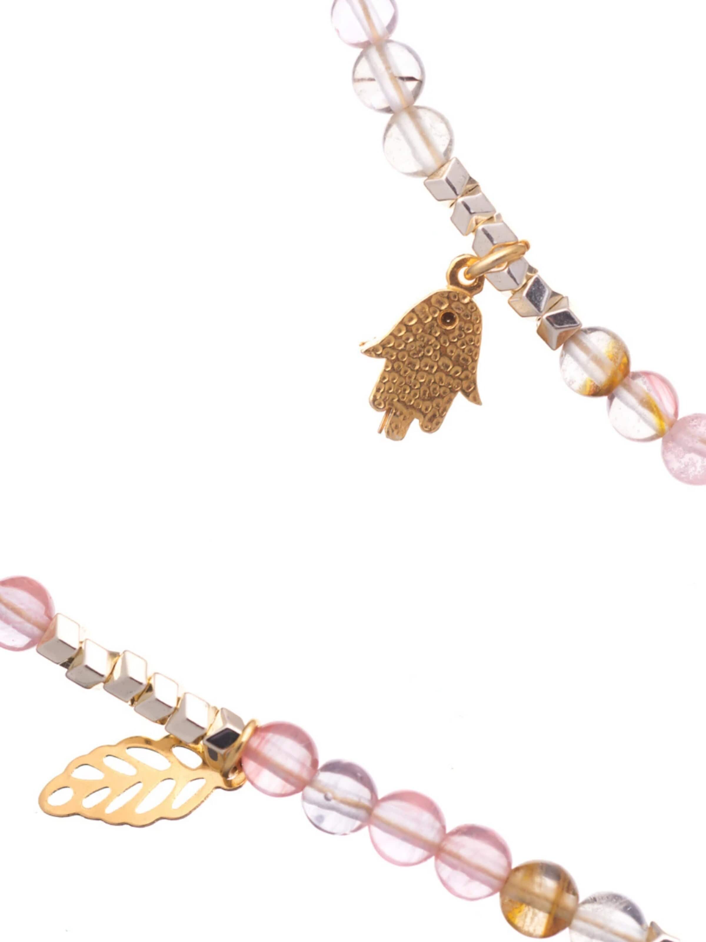 THE GEM STORIES JEWELRY Ketting 'Coral Necklace' in Roze