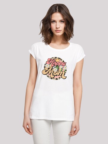 T-shirt 'Mothers Day Floral Design Happy Mom Motherhood Appreciation' F4NT4STIC en blanc : devant