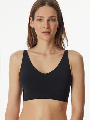 SCHIESSER Bustier BH 'Classic Seamless' in Schwarz: Vorderseite