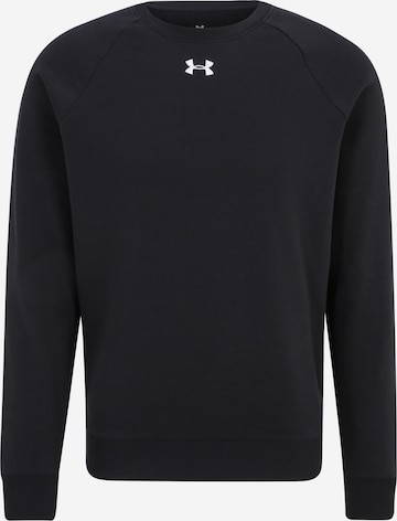 UNDER ARMOUR - Sweatshirt de desporto 'Rival' em preto: frente