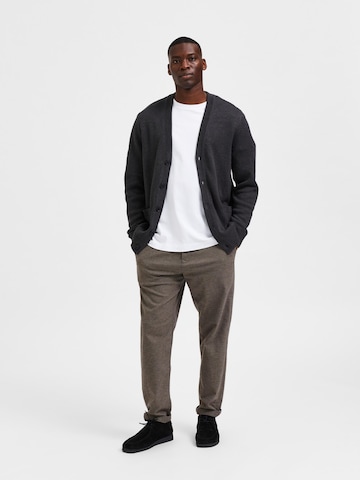 SELECTED HOMME Knit Cardigan in Grey