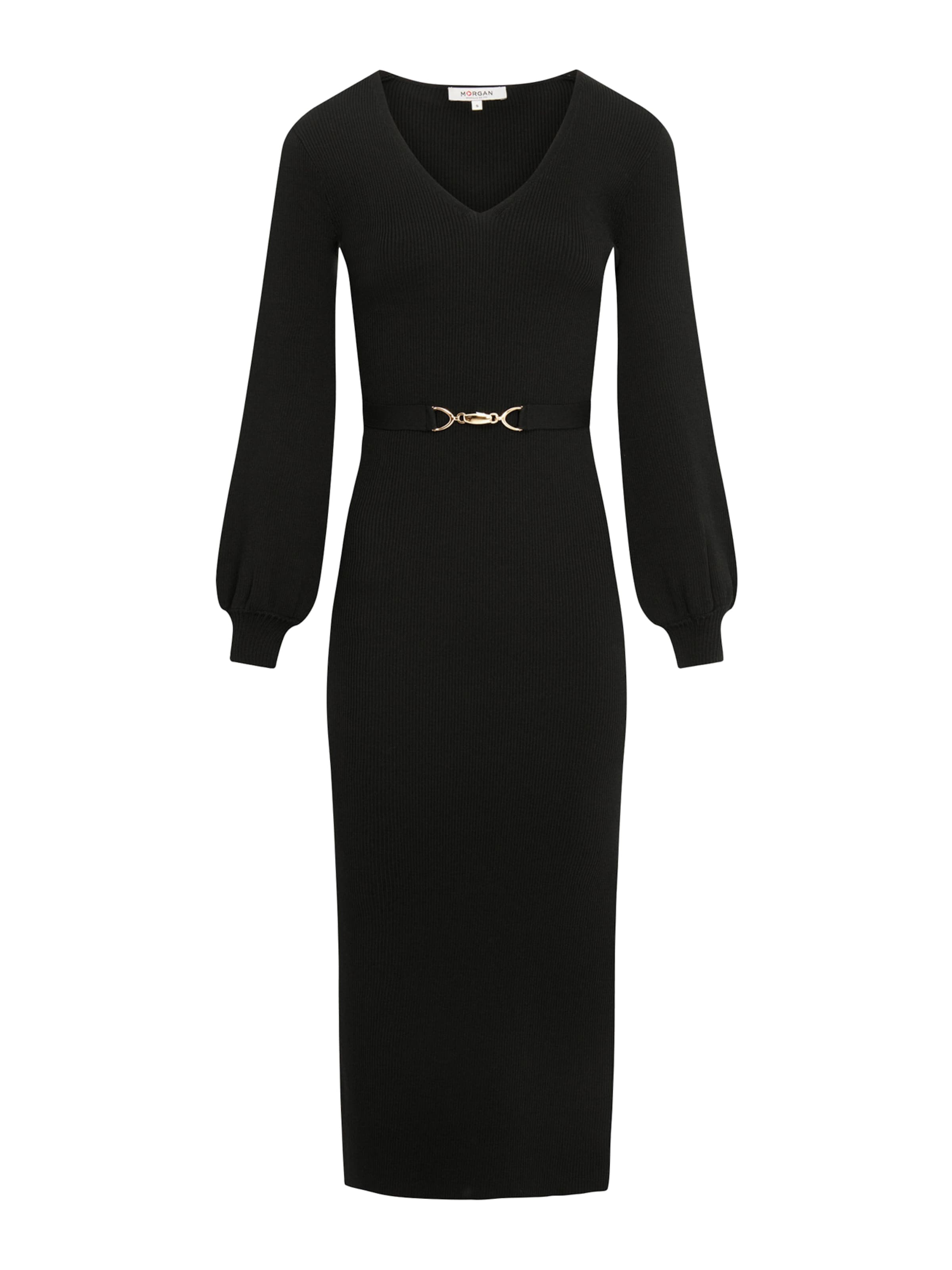 Morgan Strickkleid in gold / schwarz, Produktansicht