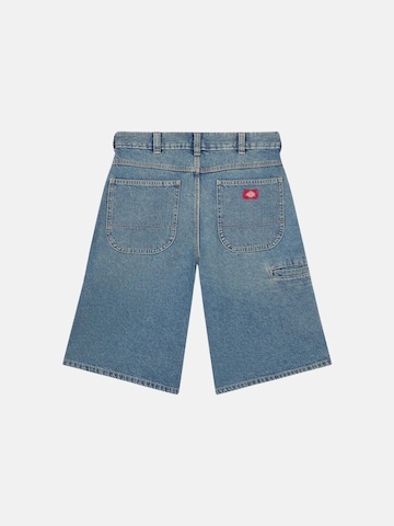 DICKIES Slimfit Broek 'DICKIES 958 13 IN LSE SHORT JEAN BERMUDA' in Blauw