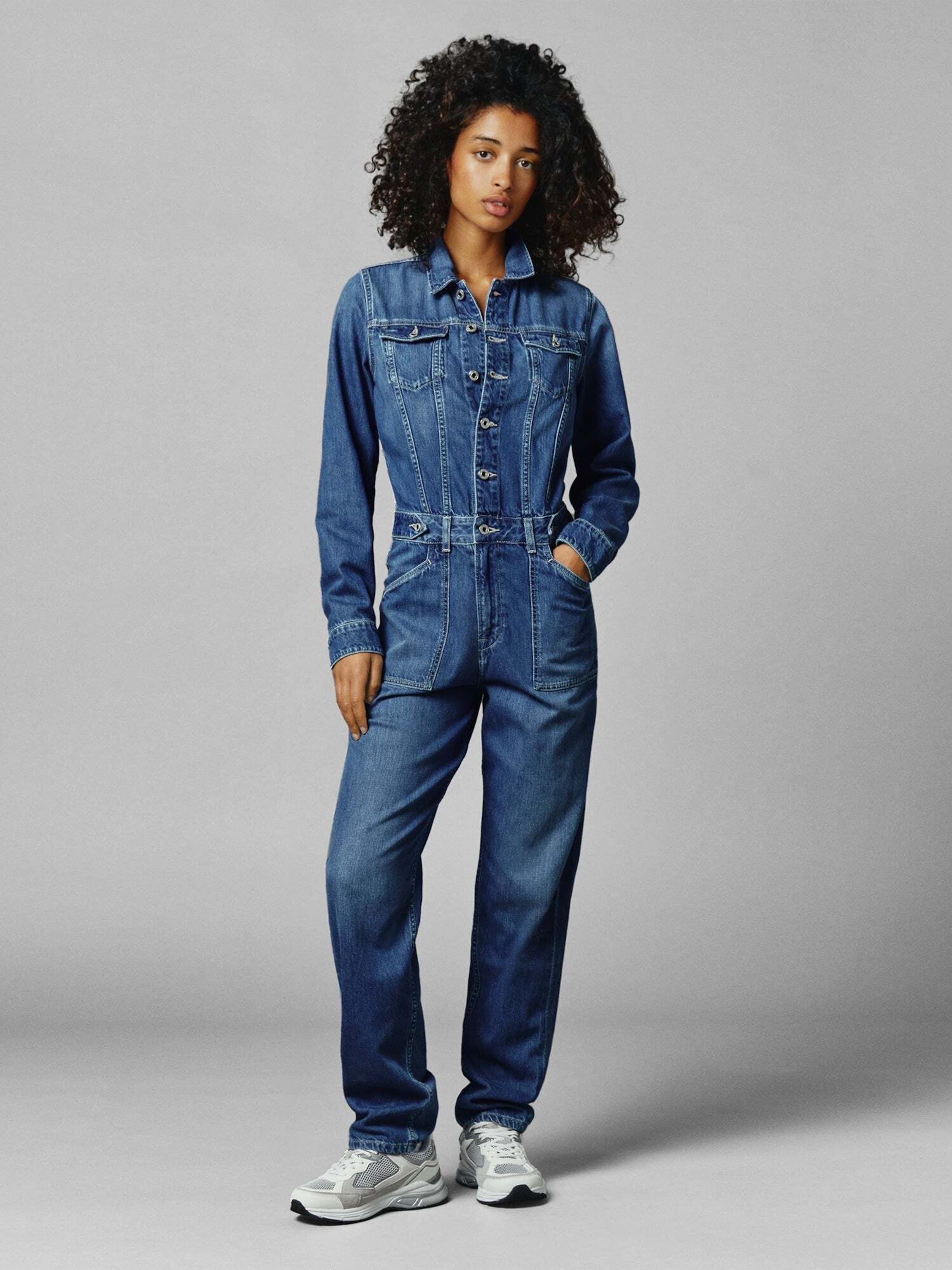 Salopette jeans manica lunga discount