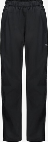 JACK WOLFSKIN Regular Outdoor Pants in Black: front