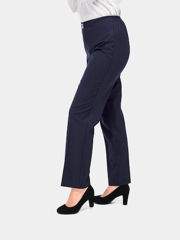 Regular Pantalon à plis 'Martha' Goldner en bleu