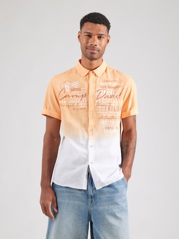 CAMP DAVID Regular fit Button Up Shirt in Orange: front
