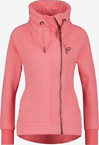 Alife and Kickin Sweat jacket 'MerylAK' in Pink: front
