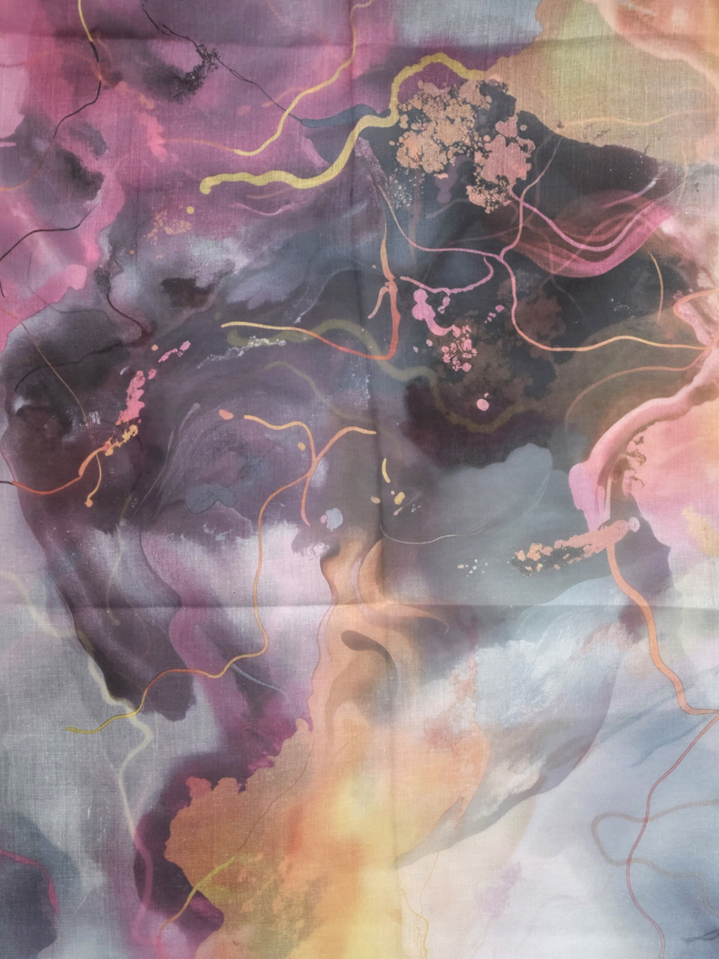 styleBREAKER Loop scarf 'Loop Schal mit Aquarell Glow Muster' in Pink