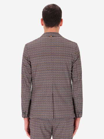 Distretto12 Slim fit Colbert 'Bandigo' in Bruin