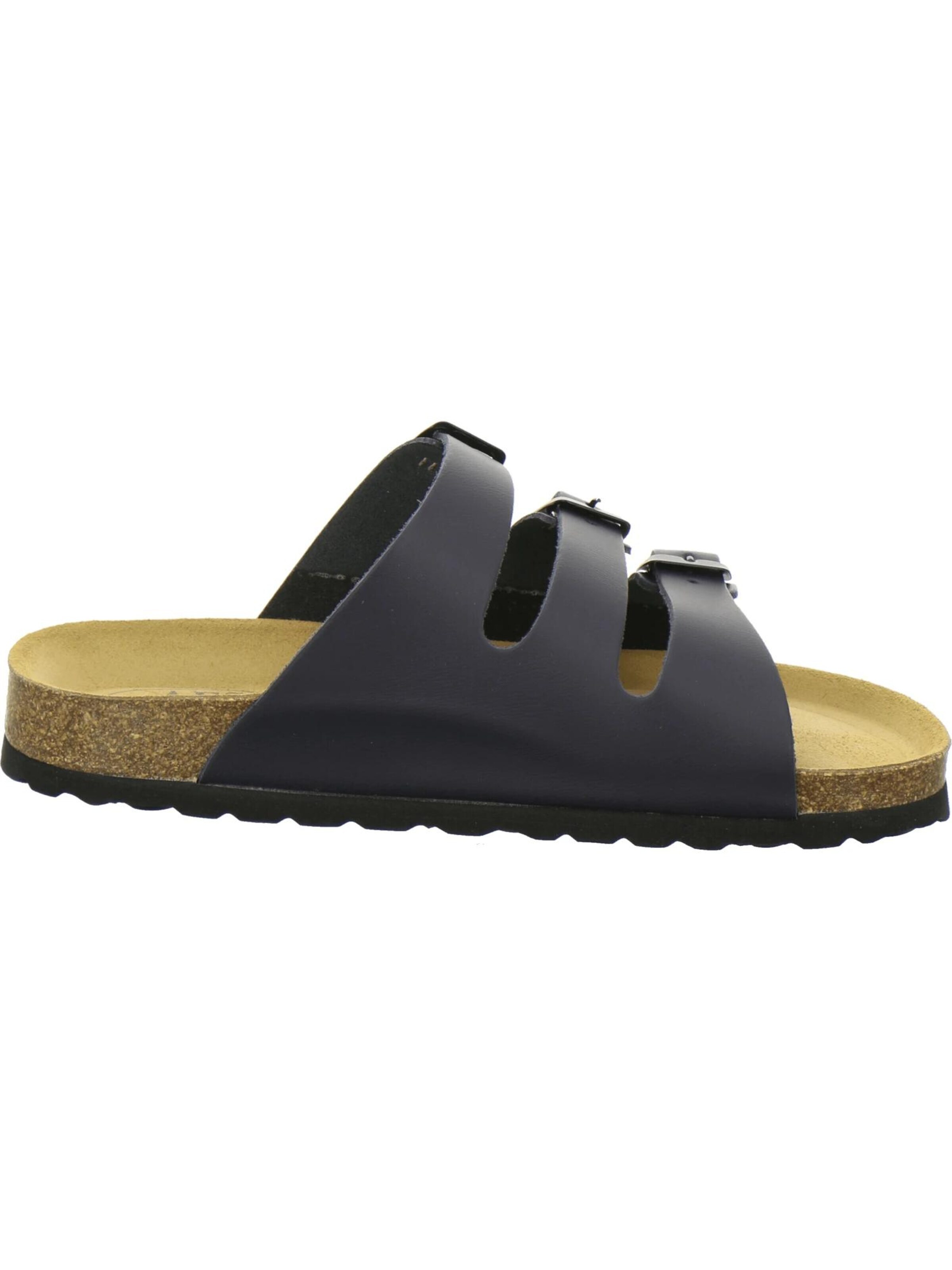Mule 'Pantoletten Herren Dreischnaller navy Leder' AFS-Schuhe en bleu
